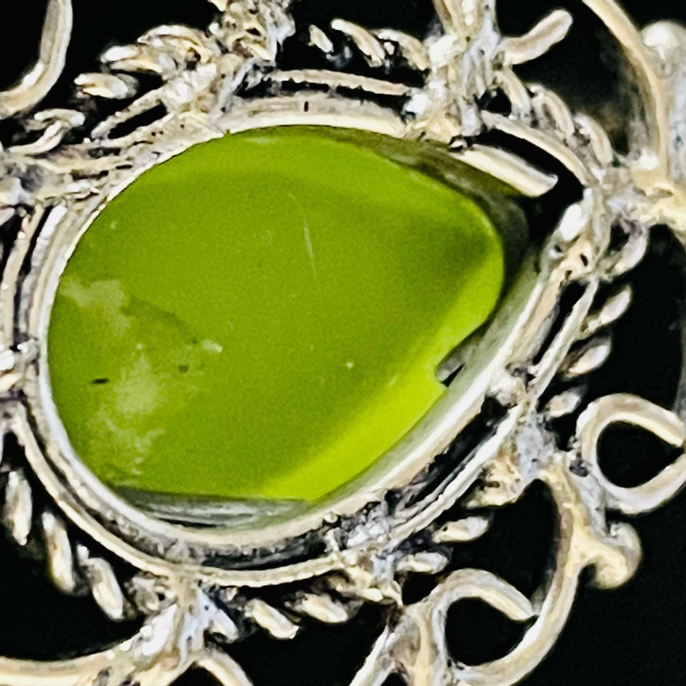 Silver and Lime Green Boho Earrings, NWOT - Picture 12 of 15